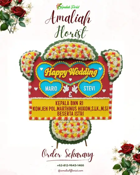 Papan Bunga Pernikahan Senanghati